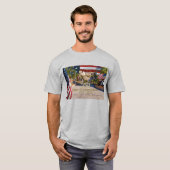 Mount Rushmore Avenue Of Flags Semiquincentennial T-Shirt (Vorne ganz)