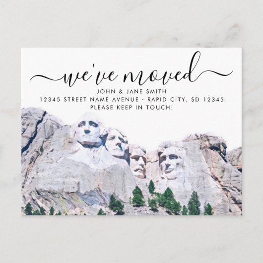 Mount Rushmore bewegliche Ankündigung Postkarte (Vorderseite)