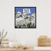 Mount Rushmore Cartoon Poster (Küche)