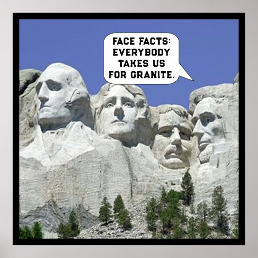 Mount Rushmore Cartoon Poster (Vorne)