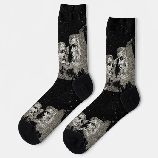 Mount Rushmore, Crew Socken (Linkes Detail)