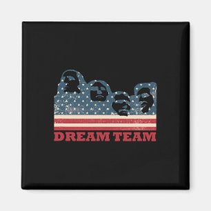 Mount Rushmore Dream Team Patriotische USA-Flagge Magnet