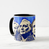 Mount Rushmore im BAUHAUS-Stil Tasse (Vorderseite Links)