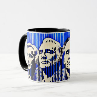 Mount Rushmore im BAUHAUS-Stil Tasse