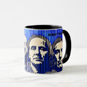 Mount Rushmore im BAUHAUS-Stil Tasse (VorderseiteRechts)