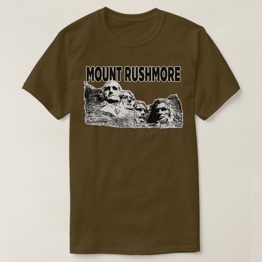 Mount Rushmore in Schwarz-Weiß-Hemd T-Shirt (Design vorne)
