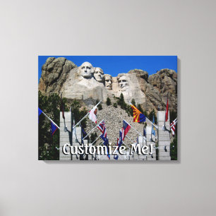 Mount Rushmore individualisierbares Foto Souvenir Leinwanddruck