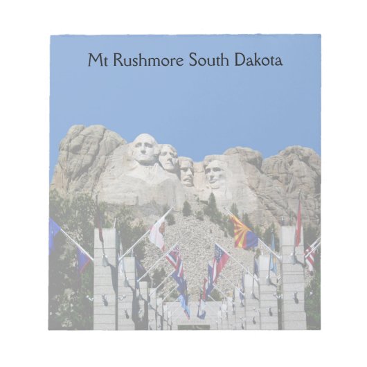 Mount Rushmore individualisierbares Foto Souvenir Notizblock (Vorderseite)