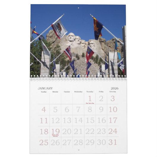 Mount Rushmore - Kalender 2020 (Jan 2026)