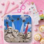 Mount Rushmore Kampfjet-Überflug Pappteller (Party)