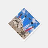 Mount Rushmore Kampfjet-Überflug Serviette (Ecke)