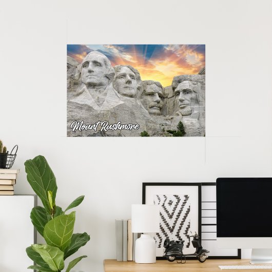 Mount Rushmore, Keystone, South Dakota Poster (Heimbüro)