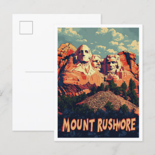 Mount Rushmore Keystone South Dakota USA Reise Postkarte