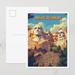 Mount Rushmore Keystone South Dakota USA Travel Postkarte