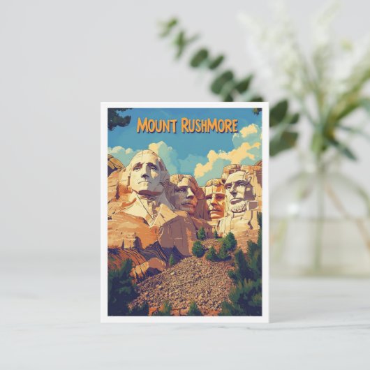 Mount Rushmore Keystone South Dakota USA Travel Postkarte (Stehend Vorderseite)