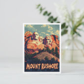 Mount Rushmore Keystone South Dakota USA Travel Postkarte (Stehend Vorderseite)