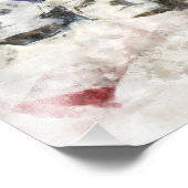 Mount Rushmore mit amerikanischer Flagge schwänzt Fotodruck (Ecke)