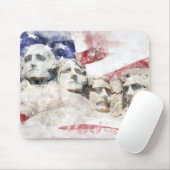 Mount Rushmore mit amerikanischer Flagge schwänzt Mousepad (Mit Mouse)