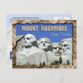 Mount Rushmore National Memorial, South Dakota Postkarte (Vorne/Hinten)