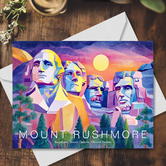 Mount Rushmore National Memorial USA Travel Art Postkarte
