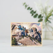Mount Rushmore National Memorial Vintag Postkarte (Stehend Vorderseite)