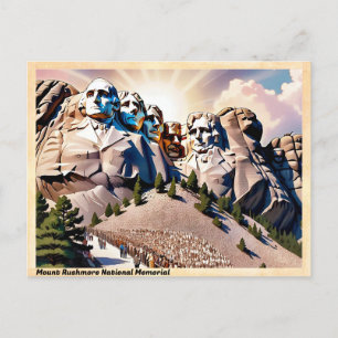 Mount Rushmore National Memorial Vintage Postkarte