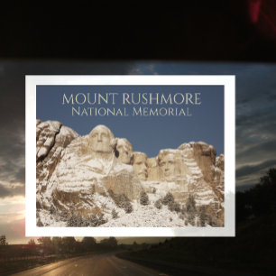 Mount Rushmore National Memorial, Winter-Schnee Postkarte