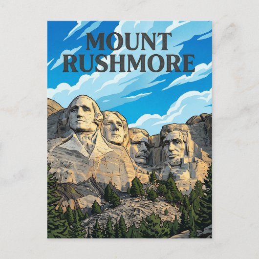 Mount Rushmore Postkarte (Vorderseite)