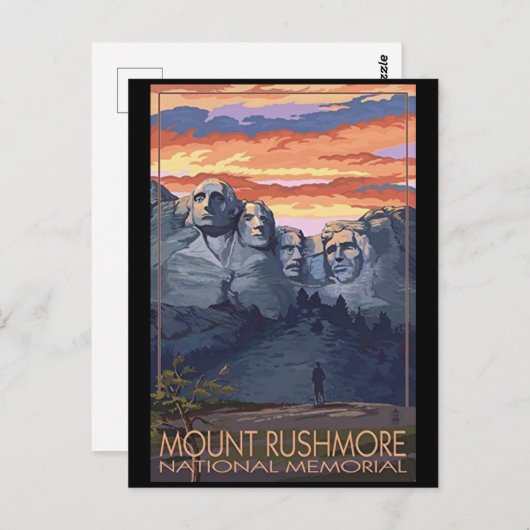 Mount Rushmore Postkarte (Vorne/Hinten)
