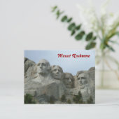 Mount Rushmore Postkarte (Stehend Vorderseite)