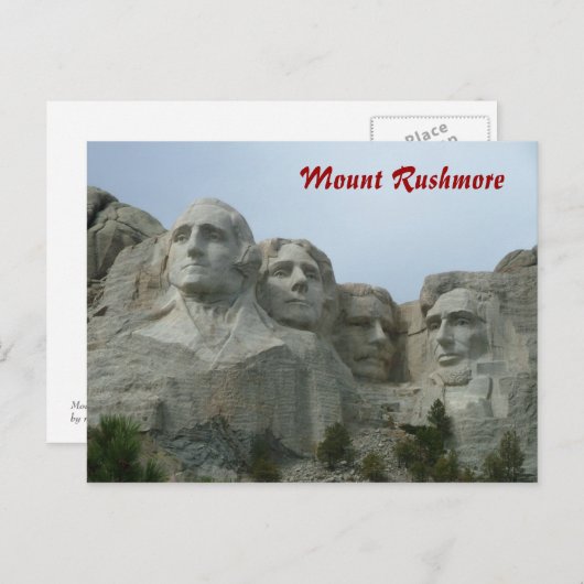 Mount Rushmore Postkarte (Vorne/Hinten)