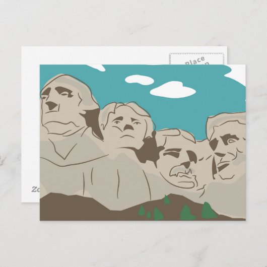 Mount Rushmore Postkarte (Vorne/Hinten)