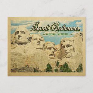 Mount Rushmore Postkarte Vintage Nationaldenkmal
