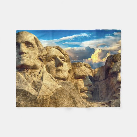 Mount Rushmore Präsidentendenkmal Fleecedecke (Vorderseite (Horizontal))