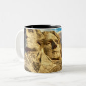 Mount Rushmore Präsidentendenkmal Zweifarbige Tasse (Vorderseite Links)