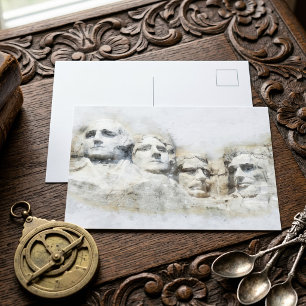 Mount Rushmore Präsidial-Aquarell-Kunst Postkarte