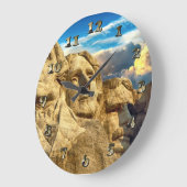 Mount Rushmore Presidential Große Wanduhr (Winkel)