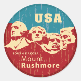 Mount Rushmore Runder Aufkleber
