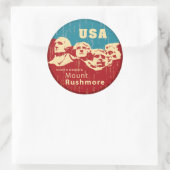 Mount Rushmore Runder Aufkleber (Tasche)
