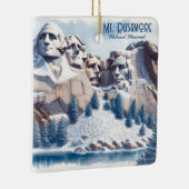 Mount Rushmore Schnee Weihnachten Keramikornament (Rechts)