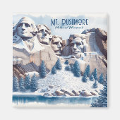 Mount Rushmore Schnee Weihnachten Magnet (Vorne)