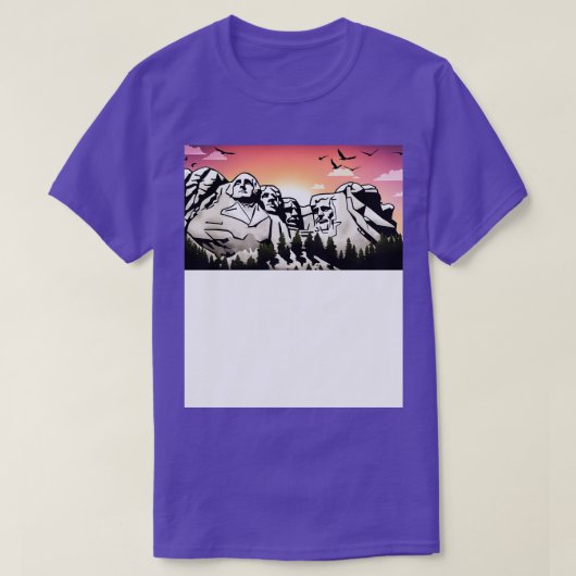 Mount Rushmore Sonnenuntergang T-Shirt (Design vorne)