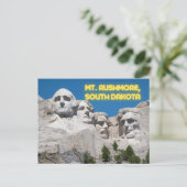 Mount Rushmore South Dakota, farbenfroh, Reisen Postkarte (Stehend Vorderseite)