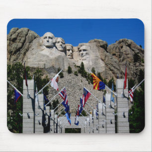 Mount Rushmore South Dakota Flag Souvenir Mousepad