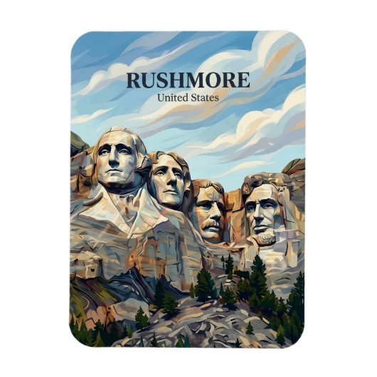 Mount Rushmore South Dakota Magnet (Vertikal)