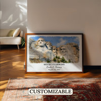 Mount Rushmore South Dakota Poster, Aquarell