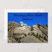 Mount Rushmore, South Dakota Postkarte (Vorne/Hinten)