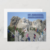 Mount Rushmore South Dakota Postkarte (Vorne/Hinten)