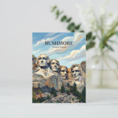 Mount Rushmore South Dakota Postkarte (Stehend Vorderseite)