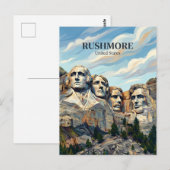 Mount Rushmore South Dakota Postkarte (Vorne/Hinten)